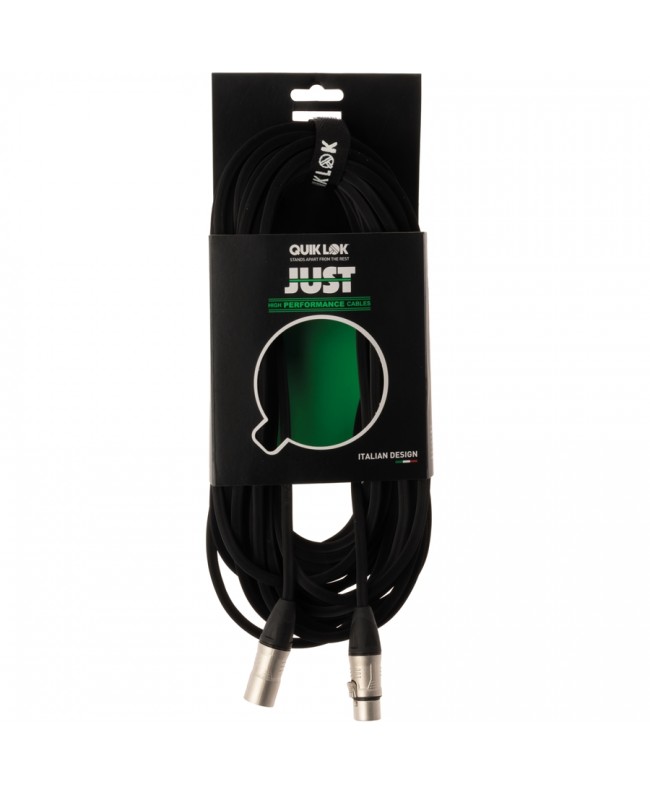 Quik Lok JUST/MF-10 SL Kabel: Cannon-XLR-Stecker / Cannon-XLR-Buchse, 10 m
