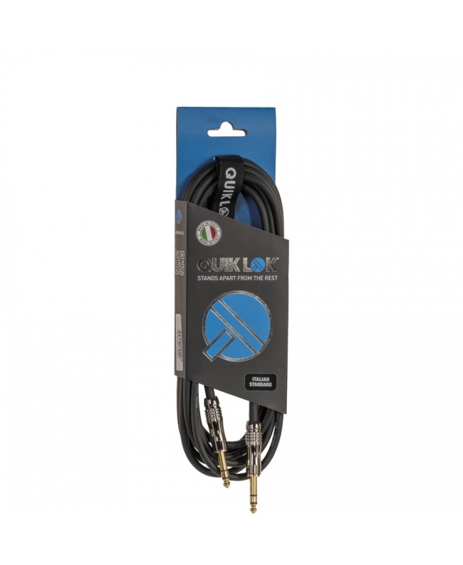 Quik Lok ITST/JS-5 Kabel: 6,3-mm-TRS-Stereo-Stecker / 6,3-mm-TRS-Stereo-Stecker, 5 m