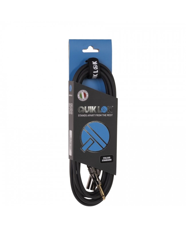 Quik Lok ITST/MJM-1 Kabel: Cannon-XLR-Stecker / 6,3-mm-TS-Klinkenstecker (Mono), 1 m