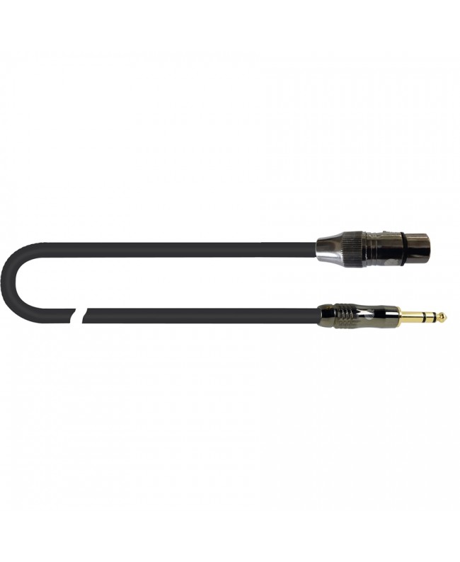 Quik Lok ITST/FJS-1 Kabel: Cannon-XLR-Buchse / 6,3-mm-TRS-Stereo-Stecker, 1 m