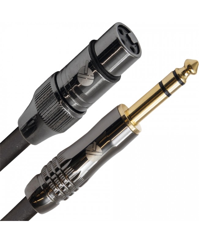 Quik Lok ITST/FJS-1 Kabel: Cannon-XLR-Buchse / 6,3-mm-TRS-Stereo-Stecker, 1 m