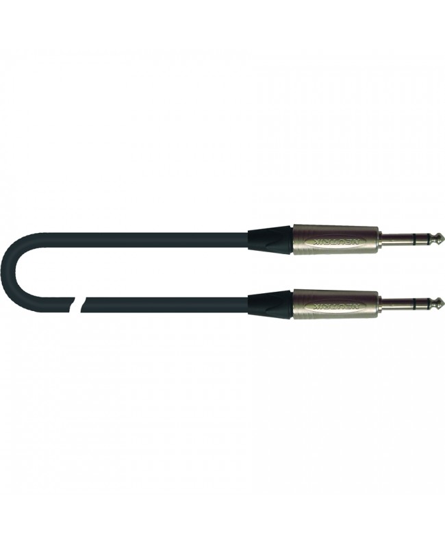 Quik Lok ITTOP/JS-3 6.3 TRS Stereo Jack to 6.3 TRS Stereo Jack Cable, 3 meters