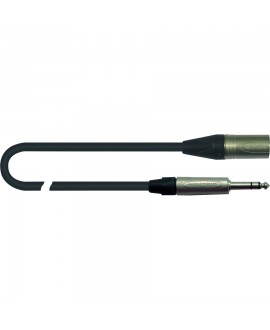 Quik Lok ITTOP/MJS-3 Cannon XLR Male to 6.3 TRS Stereo Jack Cable, 3 meters