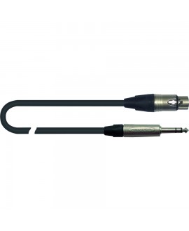 Quik Lok ITTOP/FJS-2 Cannon XLR Female to 6.3 TRS Stereo Jack Cable, 2 meters