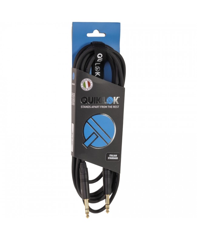 Quik Lok ITST/JS-5 B Kabel: 6,3-mm-TRS-Stereo-Klinkenstecker / 6,3-mm-TRS-Stereo-Klinkenstecker, 5 m