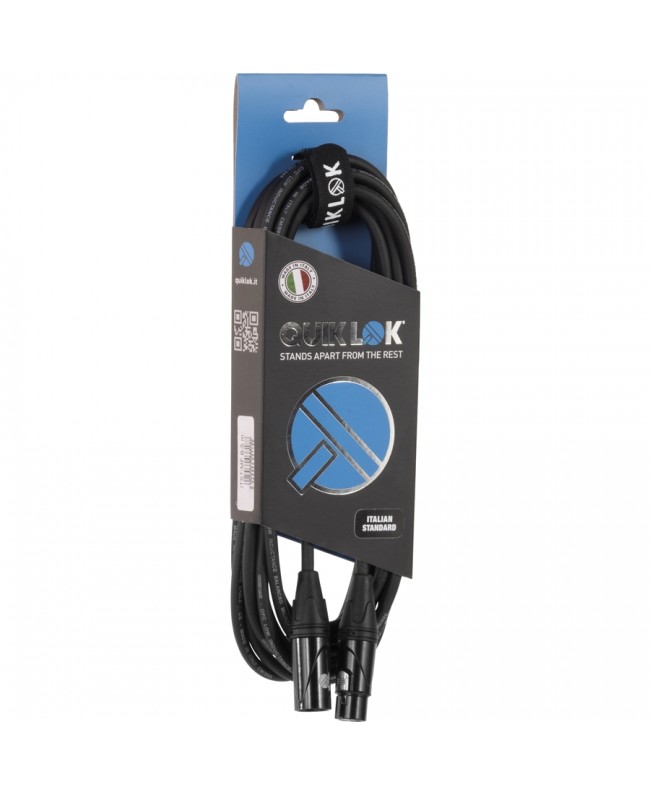 Quik Lok ITST/MF-5 B Kabel: Cannon-XLR-Stecker / Cannon-XLR-Buchse, 5 m