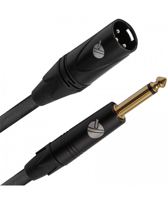 Quik Lok ITST/MJM-1 B Cannon XLR Male to 6.3 TS Mono Jack Cable, 1 meter