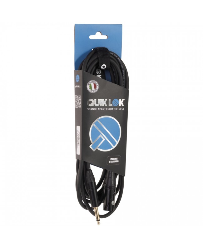 Quik Lok ITST/MJM-2 B Kabel: Cannon-XLR-Stecker / 6,3-mm-TS-Klinkenstecker (mono), 2 m