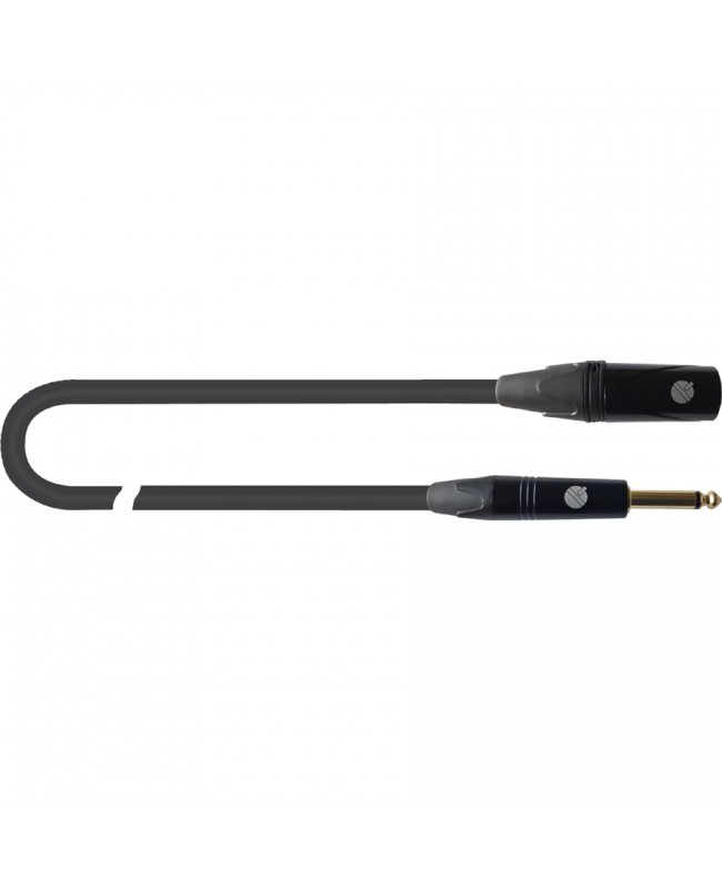 Quik Lok ITST/MJM-5 B Cannon XLR Male to 6.3 TS Mono Jack Cable, 5 meters