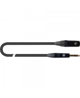 Quik Lok ITST/MJS-2 B Cannon XLR Male to 6.3 TRS Stereo Jack Cable, 2 meters