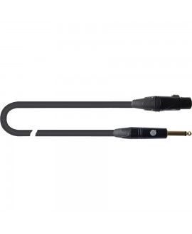 Quik Lok ITST/FJM-3 B Cannon XLR Female to 6.3 TS Mono Jack Cable, 3 m