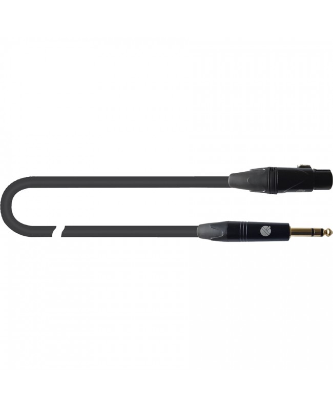 Quik Lok ITST/FJS-2 B Kabel: Cannon-XLR-Buchse / 6,3-mm-TRS-Stereo-Klinkenstecker, 2 m