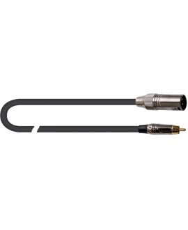 Quik Lok ITST/MRCA-1 Cannon XLR Male to Phono RCA Plug Cable, 1 meter