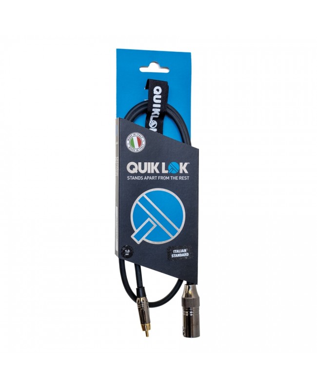 Quik Lok ITST/MRCA-1 Cavo Cannon XLR Maschio / Spina Phono RCA 1 mt