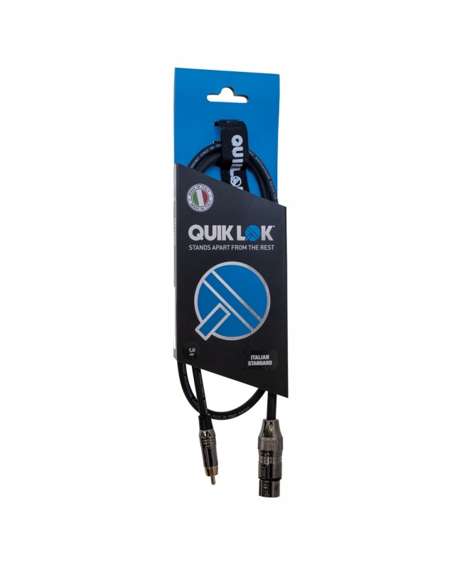 Quik Lok ITST/FRCA-1 Kabel: Cannon-XLR-Buchse / Phono-RCA-Stecker, 1 m