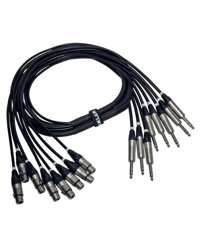 Quik Lok ITPRO/8F8JS-2.5 8-Channel Cannon XLR Female / 6.3 TRS Stereo Jack Cable, 2.5 m