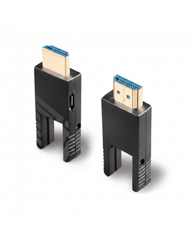 LINDY Hybrides 8K60-Micro-HDMI-Glasfaserkabel mit abnehmbaren HDMI-Steckern, LSZH, 60 m