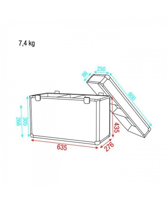 Showtec Case per 2x Phantom 25/50/65 Custodie per moving light