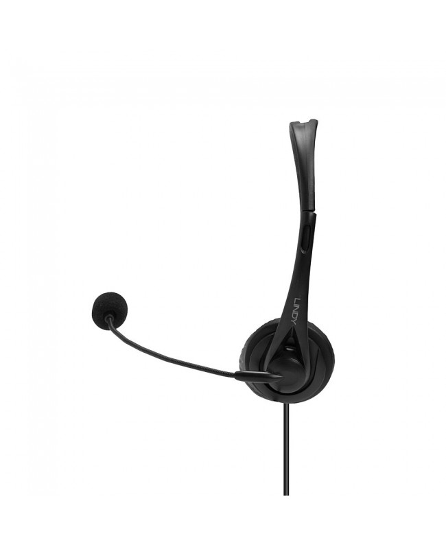 LINDY Cuffie cablate USB Tipo A con microfono e controllo volume