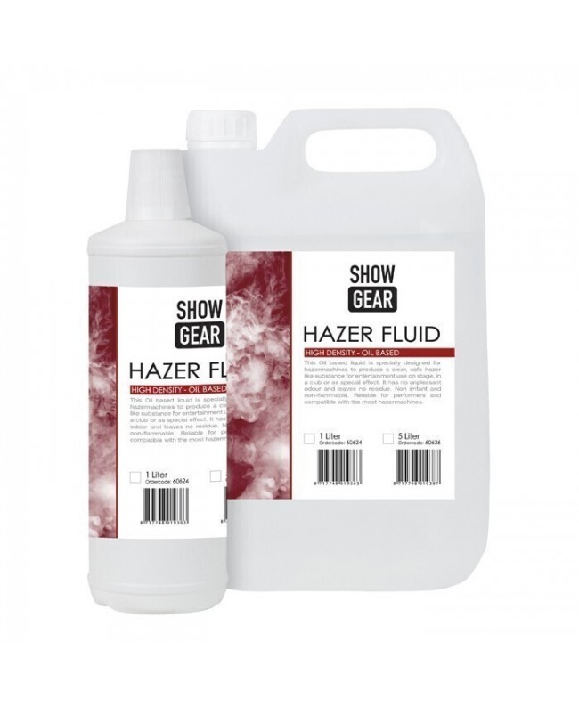 Showgear Hazer Fluid Oil Based 5L Fog Liquids