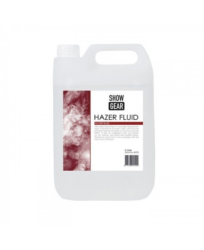 Showgear Hazer Fluid Water based 5L Fog Liquids