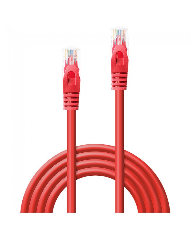 LINDY Red Cat. 6 U/UTP Network Cable, 10 m