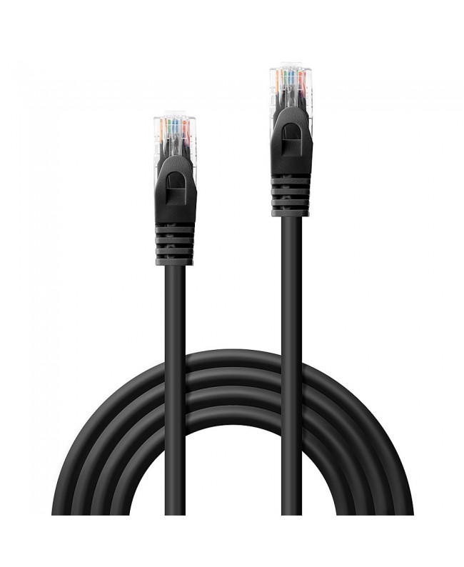 LINDY Netzwerkkabel Cat.6 U/UTP, schwarz, 5 m