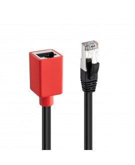 LINDY 0,2 m langer RJ-45-Adapter der Kategorie 6A mit Abreißfunktion