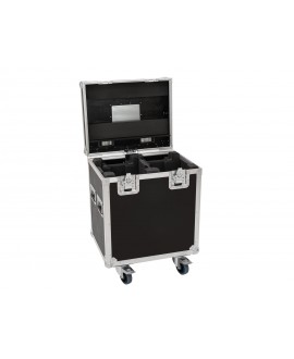 Roadinger Flightcase HIGHLINE 2x LED IP TMH-S250/B250, with wheels