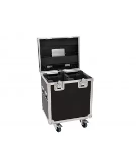 Roadinger Flightcase HIGHLINE 2x LED IP TMH-S250/B250, with wheels