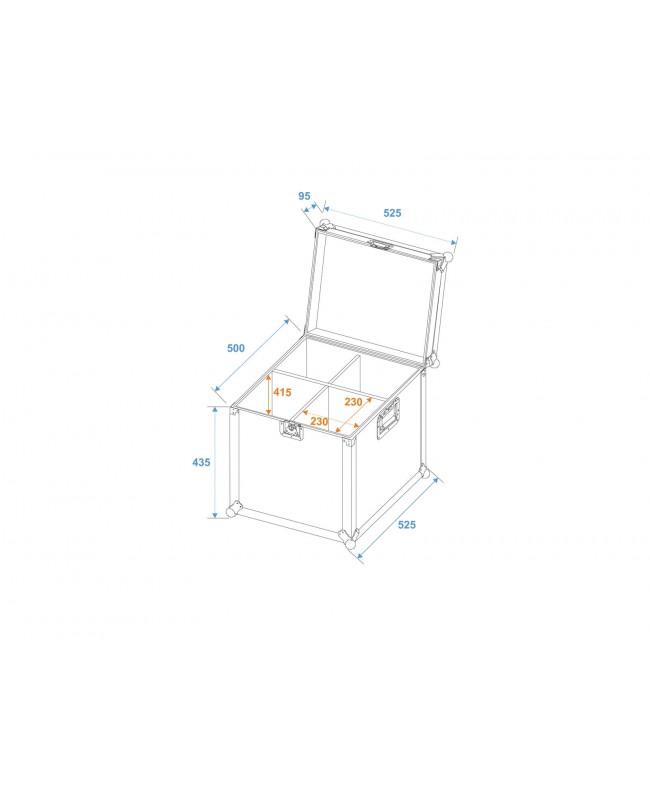 Roadinger Flightcase EP-64 4x PAR-64 Spot long