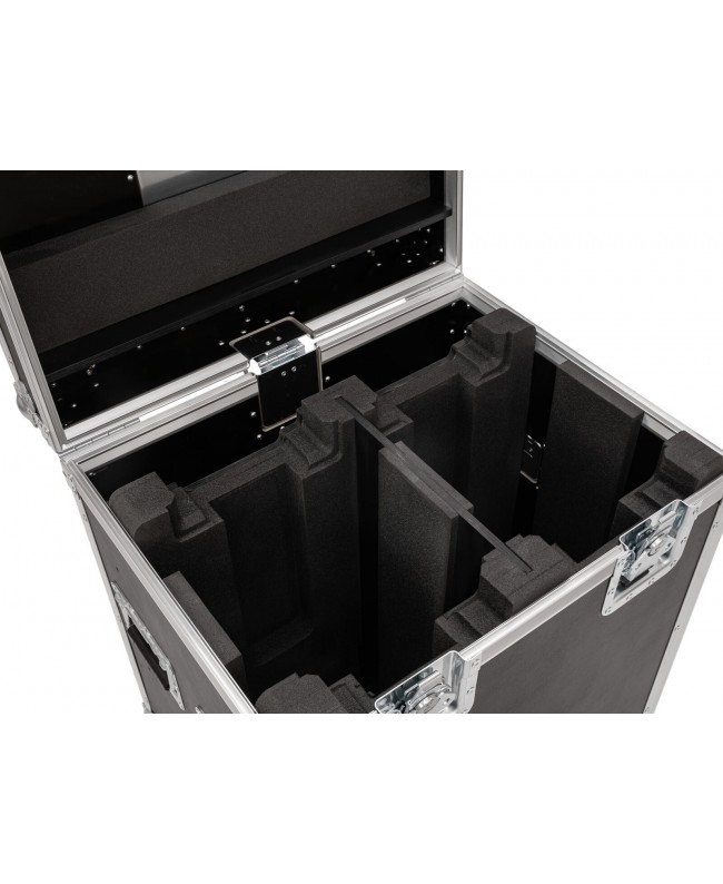 Roadinger Flightcase HIGHLINE 2x LED IP TMH-S250/B250, with wheels