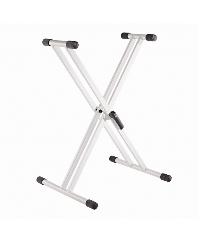 K&M 18993 Supporto per tastiera ad "X" »Rick 20« - bianco Supporti per tastiere