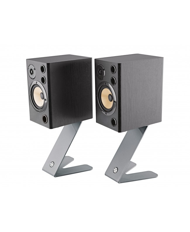 K&M 26773 Supporti da tavolo per studio monitor »Z-Stand« - grigi Supporti