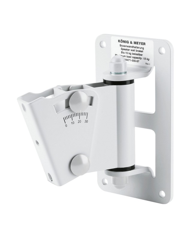 K&M 24471 Supporto girevole per altoparlante a parete - bianco Supporti a muro