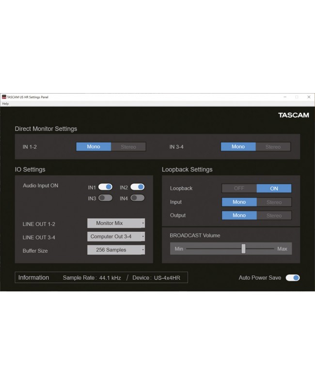 TASCAM US-4x4HR USB Audio Interfaces