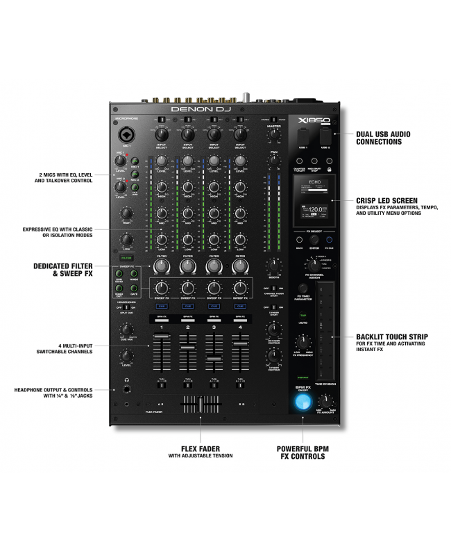 DENON DJ X1850 PRIME DJ-Mixer