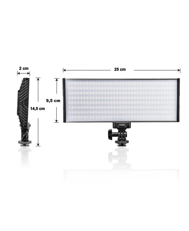 Walimex Pro LED Niova 300 BiColor plus NP-F Battery Luce continua