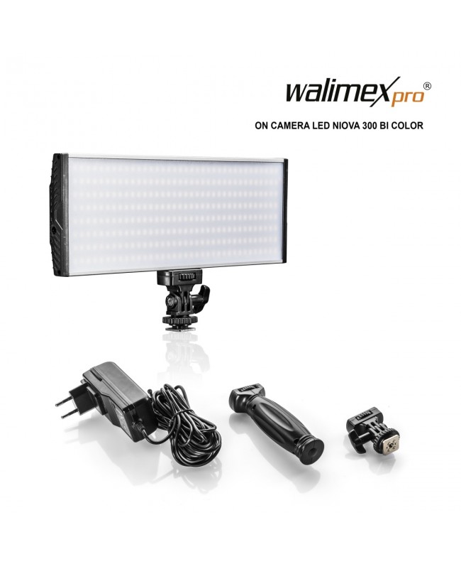 Walimex Pro LED Daylight Niova 300 Bi Color On Camera 30 Watt Luce continua