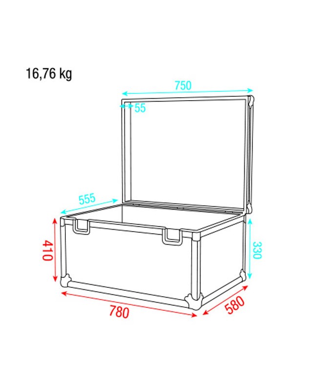 Showgear Stack Case 4 Zubehör für Dekoleuchten