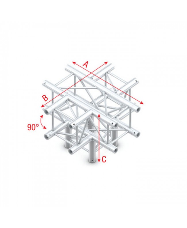 Milos Pro-30 Square G Truss - Cross + Down 5-way -71cm Pro-30 a sezione quadra