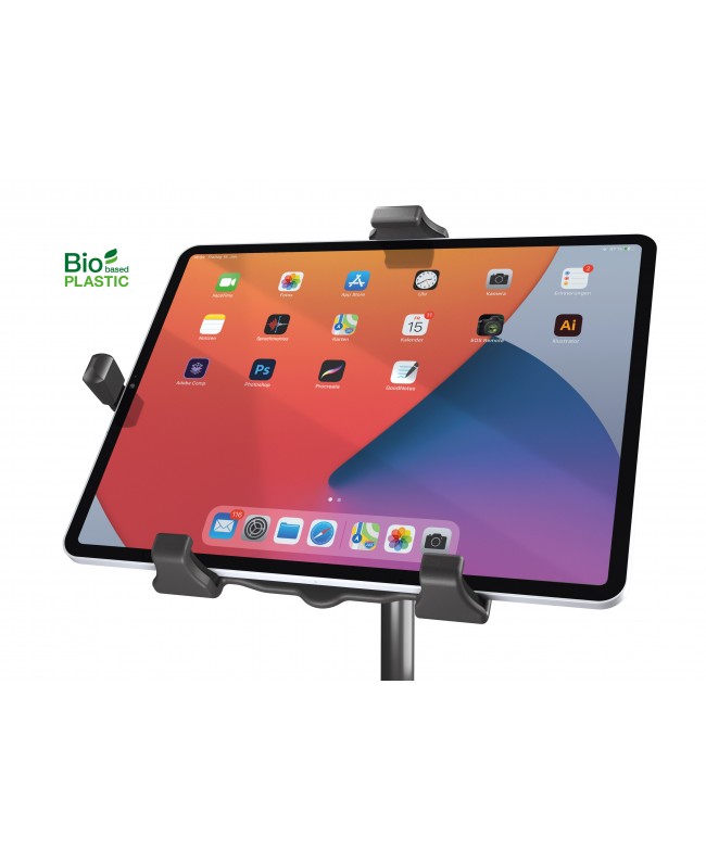 K&M 19744 Universal Tablet PC stand holder »Biobased« - black Tablet Supports