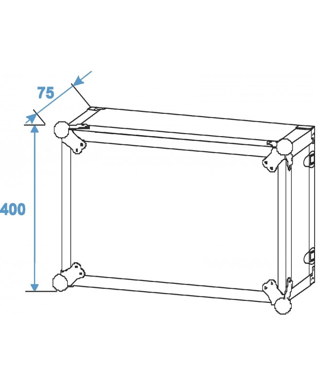 ROADINGER Effect Rack CO DD, 8U, 24cm deep, black 19" Racks