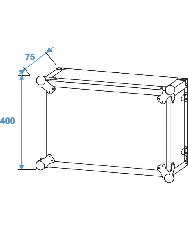 ROADINGER Effect Rack CO DD, 8U, 38cm deep, black Rack 19"