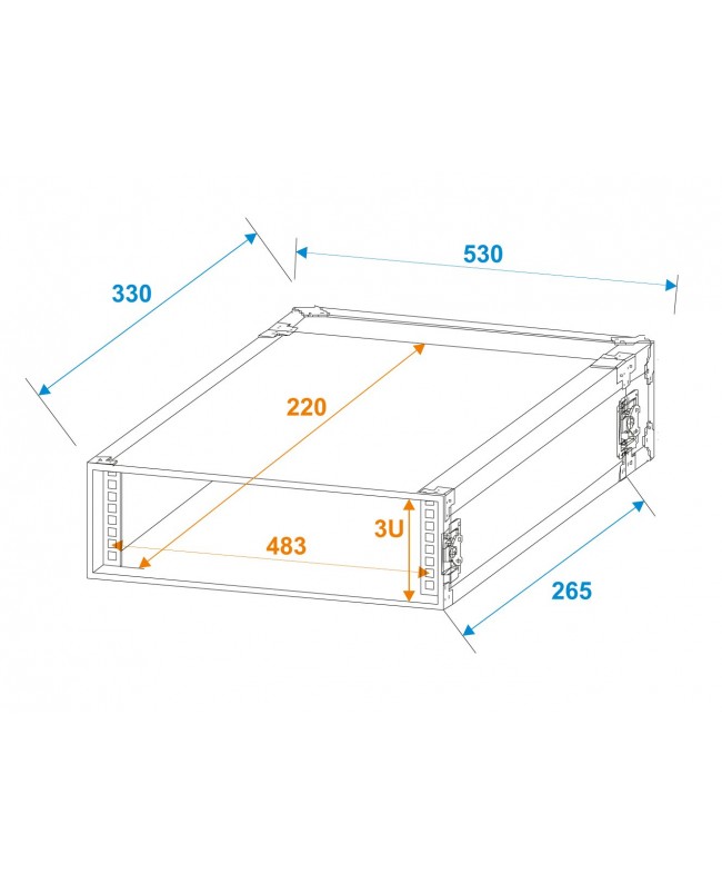 ROADINGER Rack Profi 3U 25cm 19" Racks