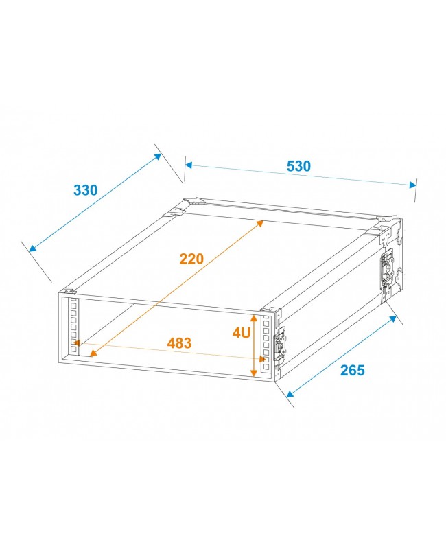 ROADINGER Rack Profi 4U 25cm 19" Racks