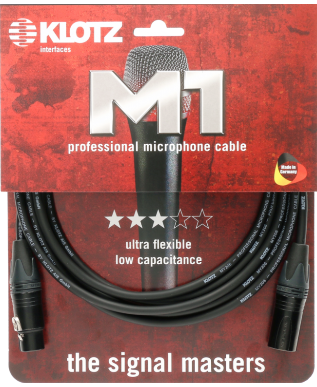 KLOTZ M1FM1N0100 XLR Microphone Cables