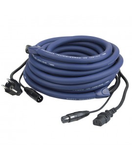 DAP FP04 - Schuko/XLR M - IEC/XLR F - DMX / Power - 20 m Hybrid Cables Power & DMX Signal