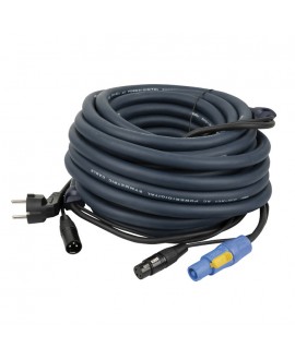 DAP FP06 - Schuko/XLR M - powerCON/XLR F - DMX / Power - 15 m Hybrid Cables Power & DMX Signal