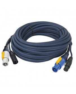 DAP powerCON/XLR M - powerCON/XLR F - DMX / Power 1,5 m Hybrid Cables